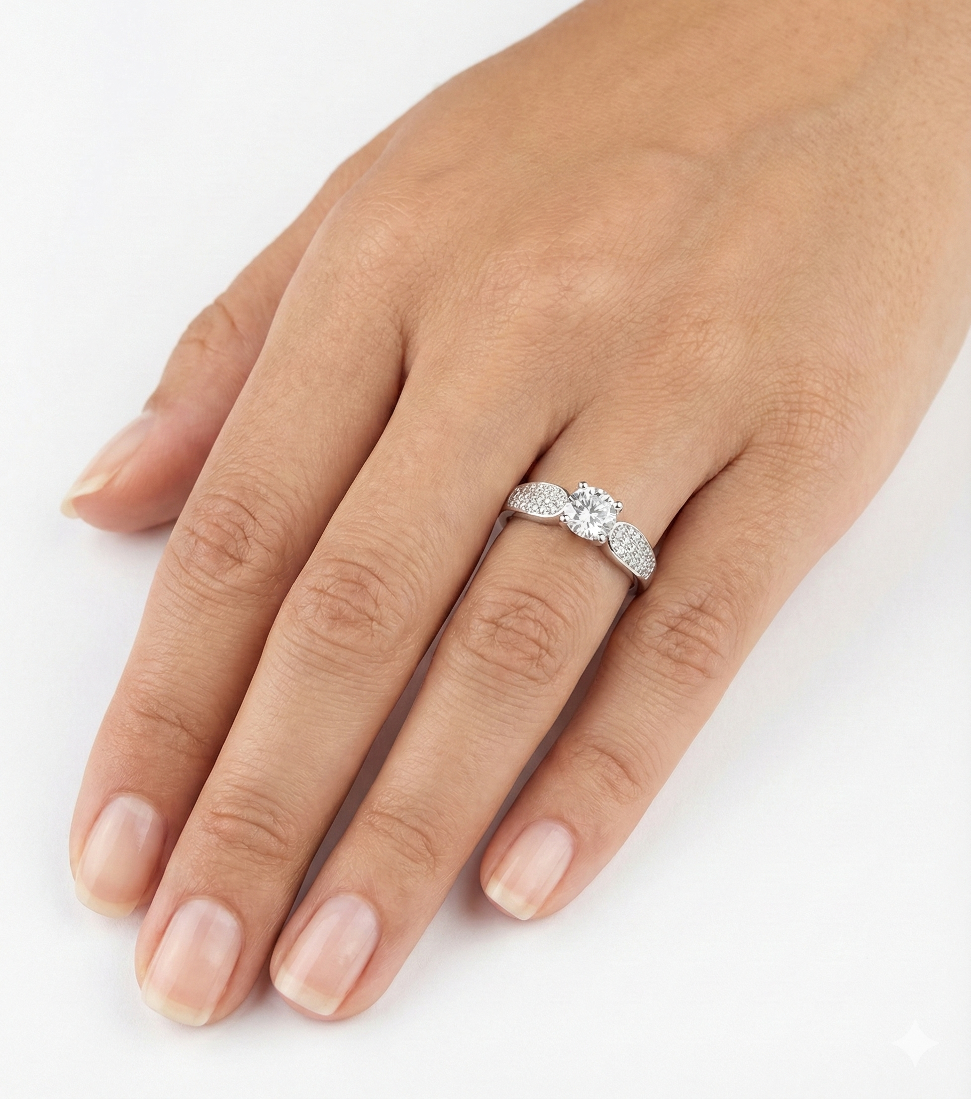 Glacier Peak Ring for womens (Rose Gold) – Pure 925 Silver