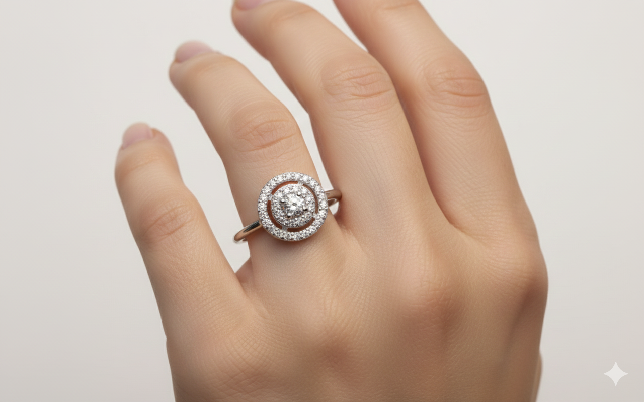 Stellar Orbit Ring for womens – Pure 925 Silver