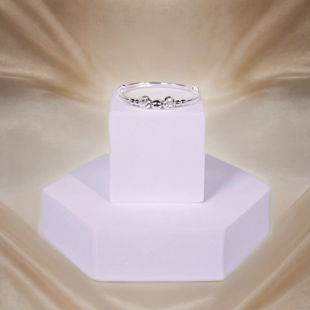Silver Serenade Kada for Kids (Pair-Set of Two) – Pure 925 Silver