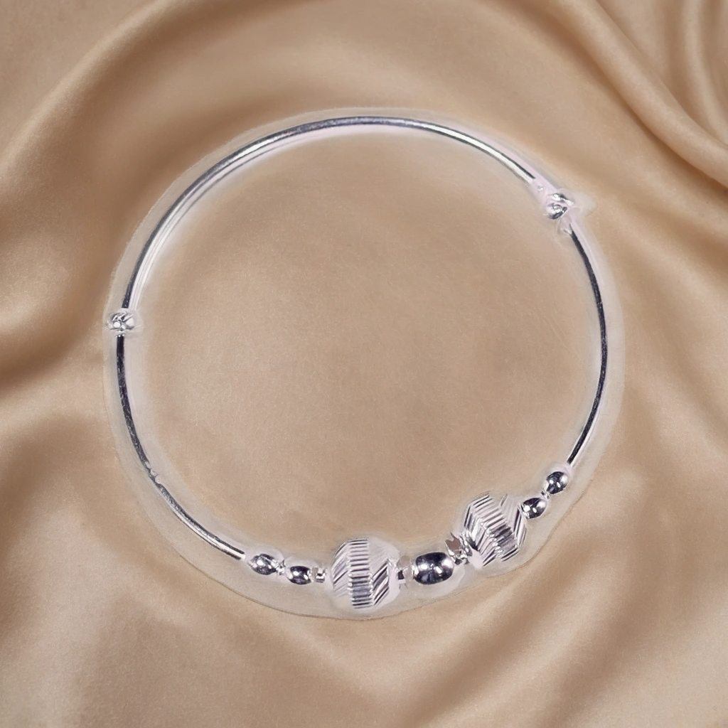 Silver Serenade Kada for Kids (Pair-Set of Two) – Pure 925 Silver
