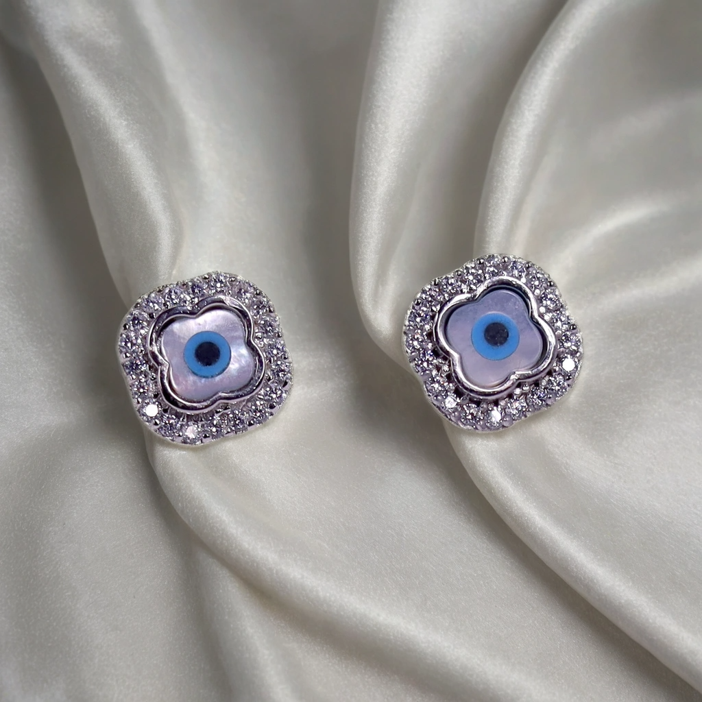 Little Guardian Glow Flower Earrings for Kids & women – Pure 925 Silver