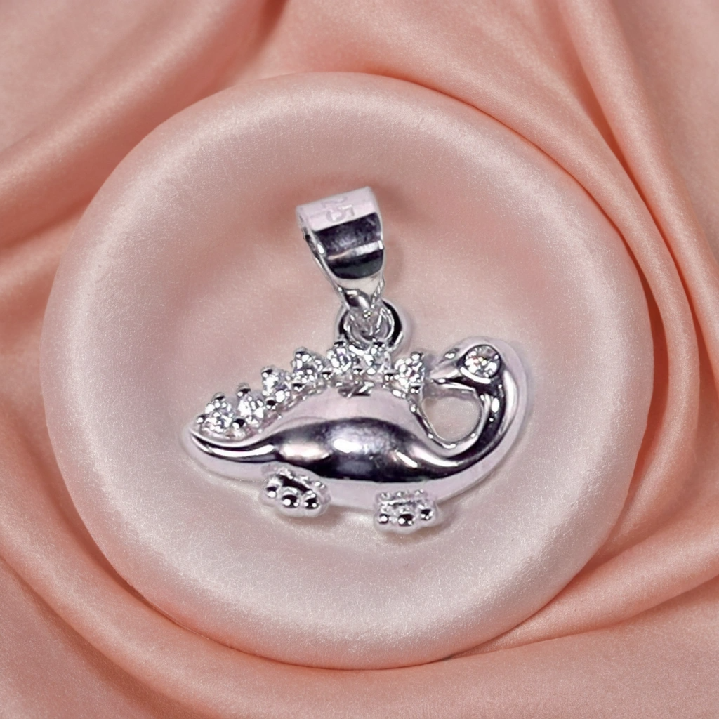 Mystic Dino Glimmer Pendant for Kids & women – Pure 925 Silver
