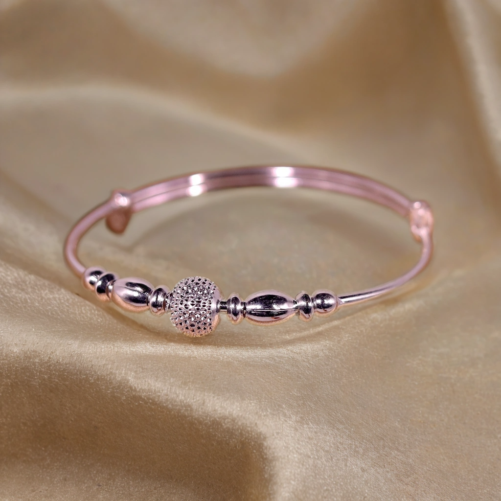Moonlit Melody Silver Kada for Kids (Pair-Set of Two) – Pure 925 Silver