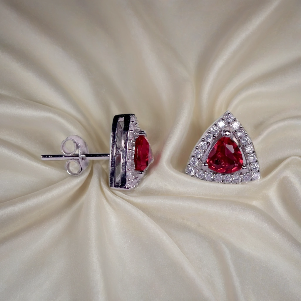 Ruby Twinkle Earrings for Kids & women – Pure 925 Silver