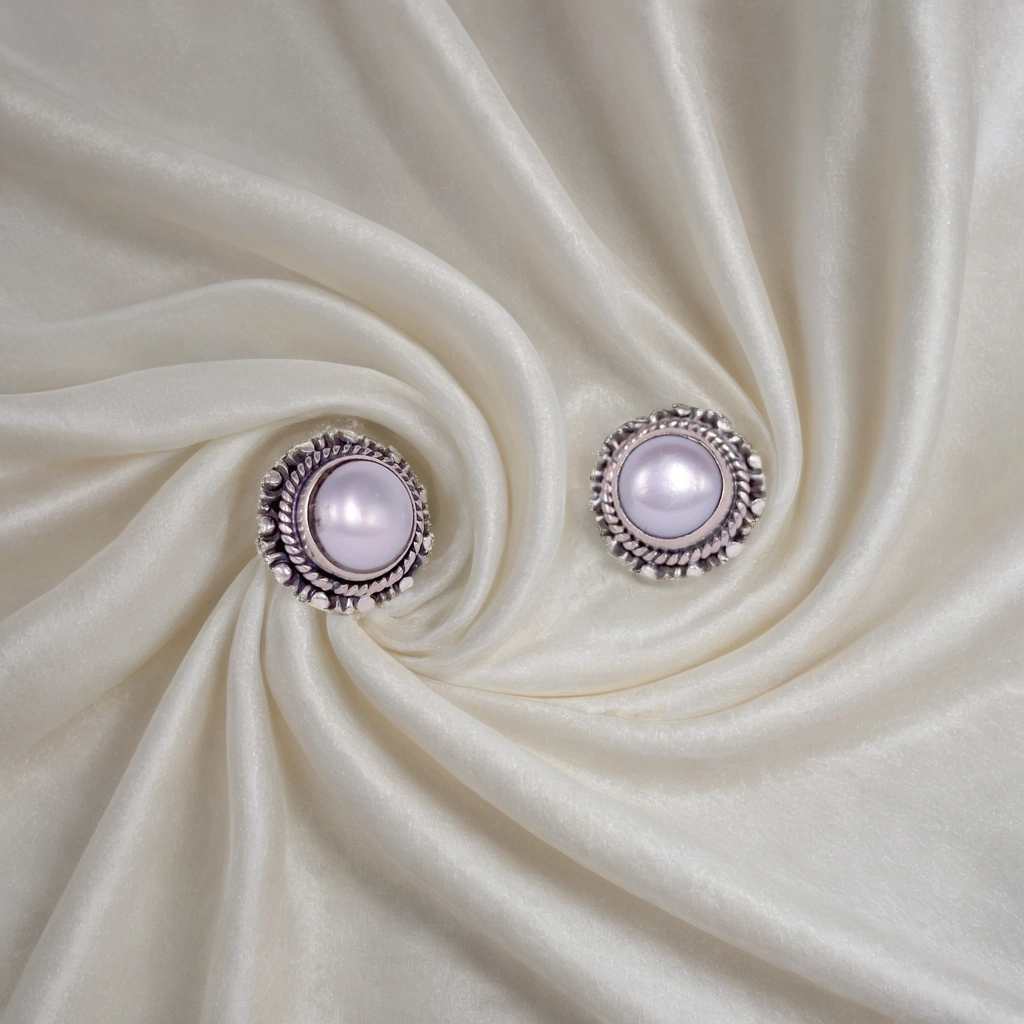 Moon Glow Pearl Earrings for Kids & women – Pure 925 Silver
