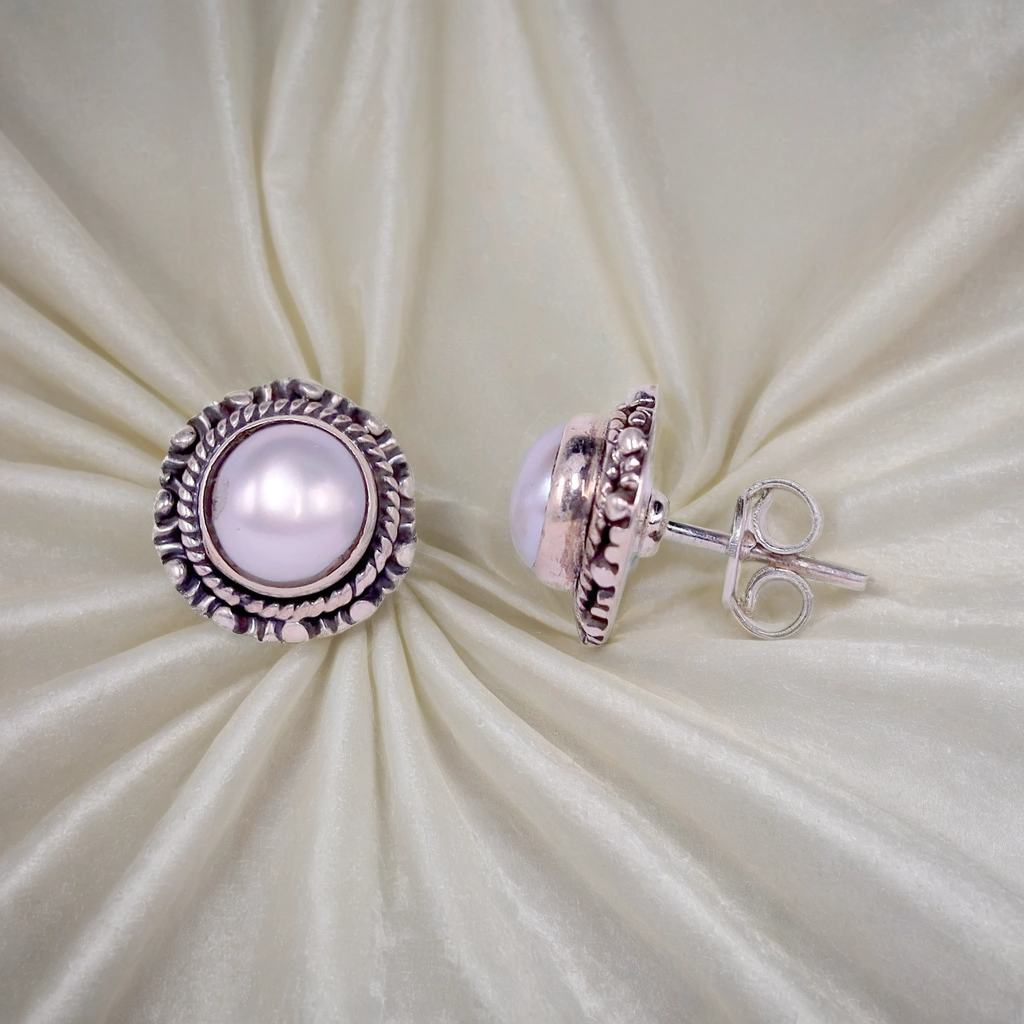 Moon Glow Pearl Earrings for Kids & women – Pure 925 Silver