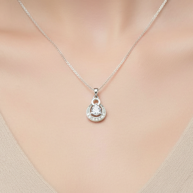 Heartstring Drops Necklace for womens – Pure 925 Silver
