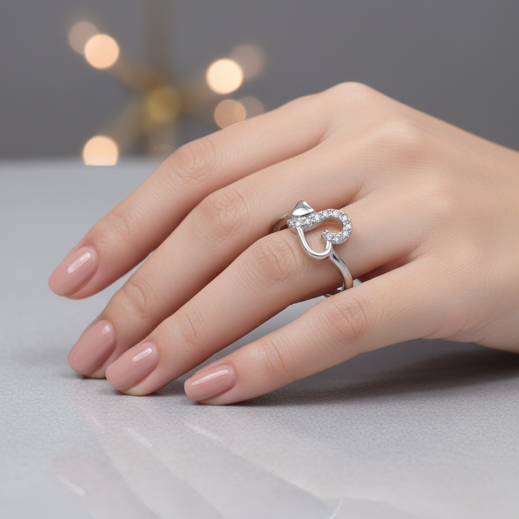 Struck by Love Ring for womens – Pure 925 Silver