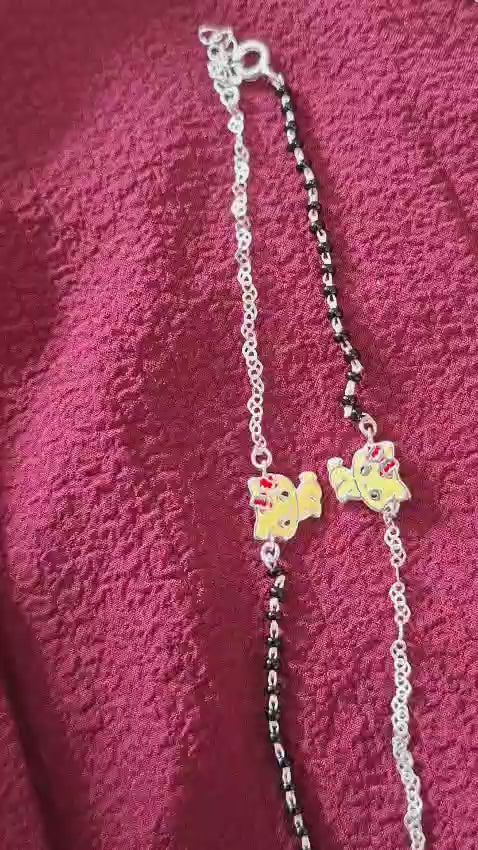 Kitty Sparkle Nazariya Bracelet for Kids Pair (Set of Two) – Pure 925 Silver