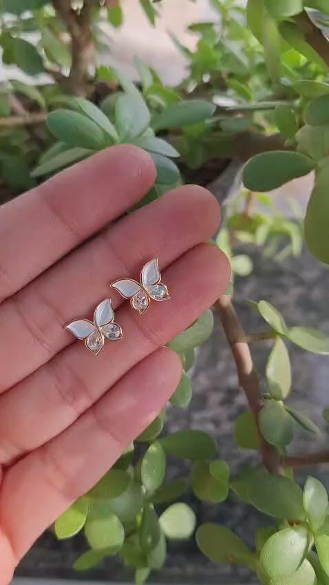 Moonlight Flutter Butterfly Earrings for Womens and Kids – Pure 925 Silver