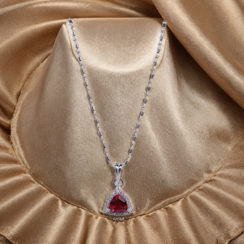 Ruby Twinkle Necklace for Kids – Pure 925 Silver