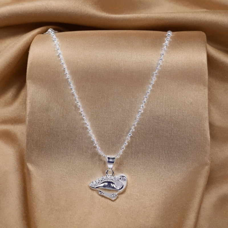 Mystic Dino Glimmer Necklace for Kids - Pure 925 Silver