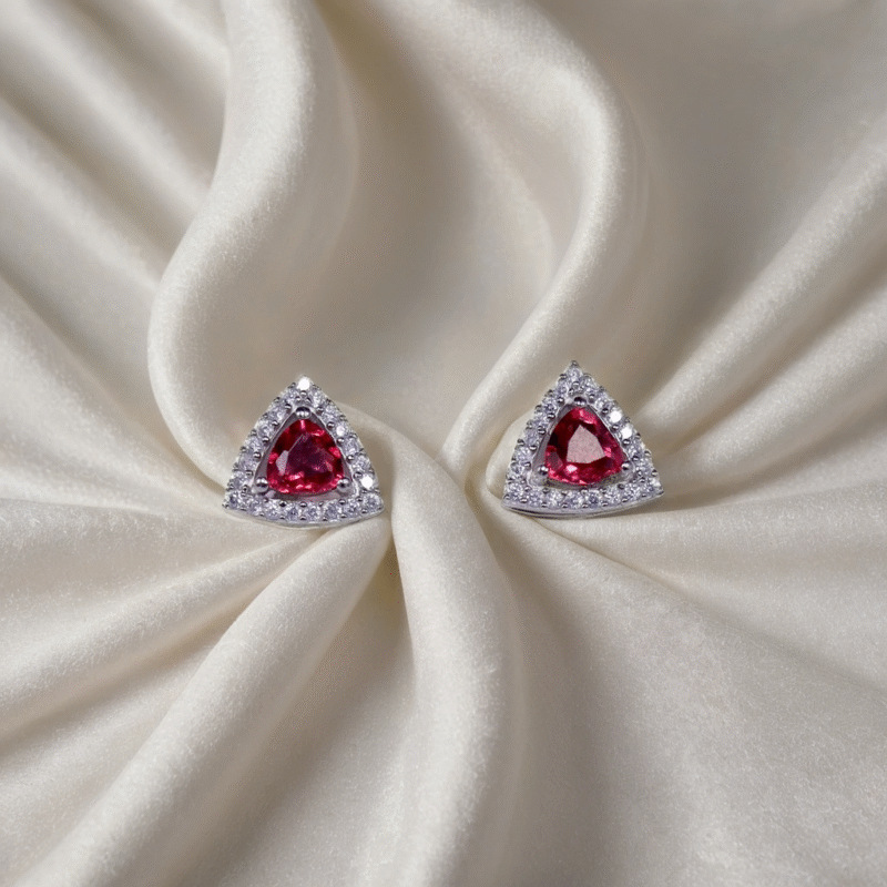 Ruby Twinkle Earrings for Kids & women – Pure 925 Silver