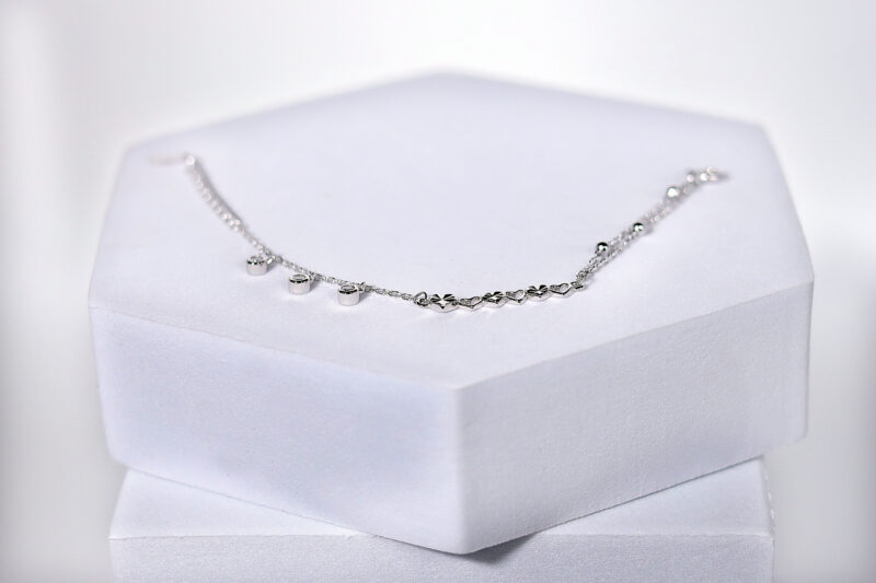 Cardioid Charmé Silver & Stone Bracelet for womens – Pure 925 Silver - Image 4