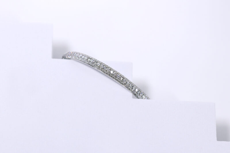 Lumié Glacielle Arc Silver & Stone Bracelet for womens – Pure 925 Silver - Image 3