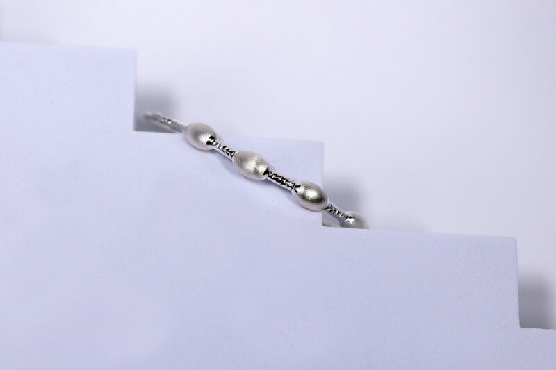 Satin Orbit Silver Bracelet for Women – Pure 925 Silver - Image 3