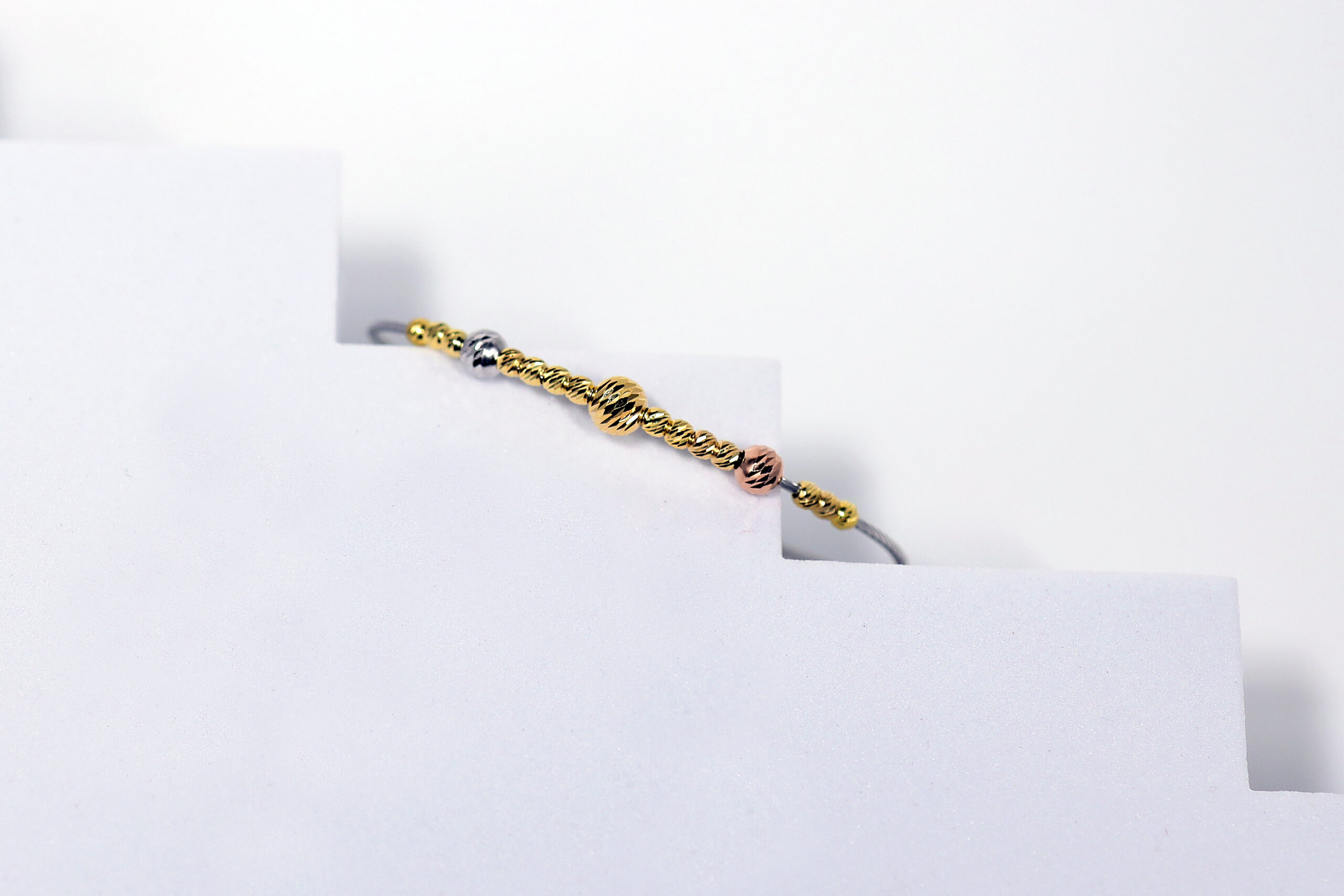 Tri-Tone Elegance Bracelet for Women – Pure 925 Silver - Image 3