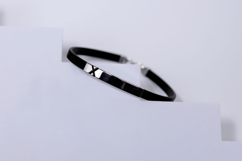 Obsidian X Bracelet for men – Pure 925 Silver - Image 3