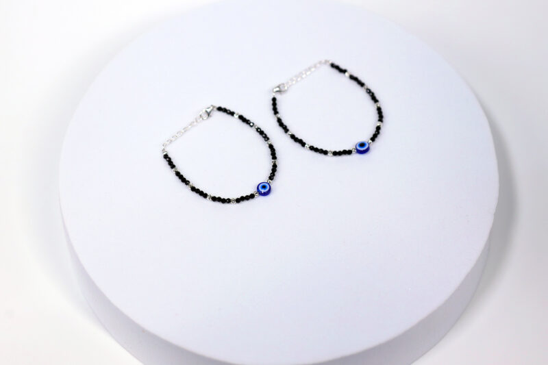 Evil Eye Cutiez Bracelet "Nazariya" for Kids (Pair-Set of Two) – Pure 925 Silver - Image 3