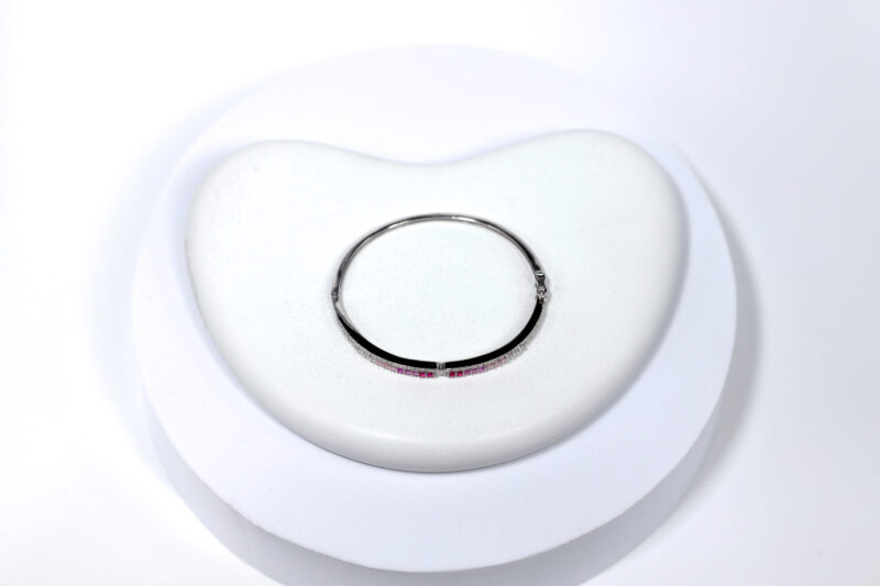 Rosielle Gleam Luxe Silver & Colorfull Stone Bracelet for womens – Pure 925 Silver - Image 2