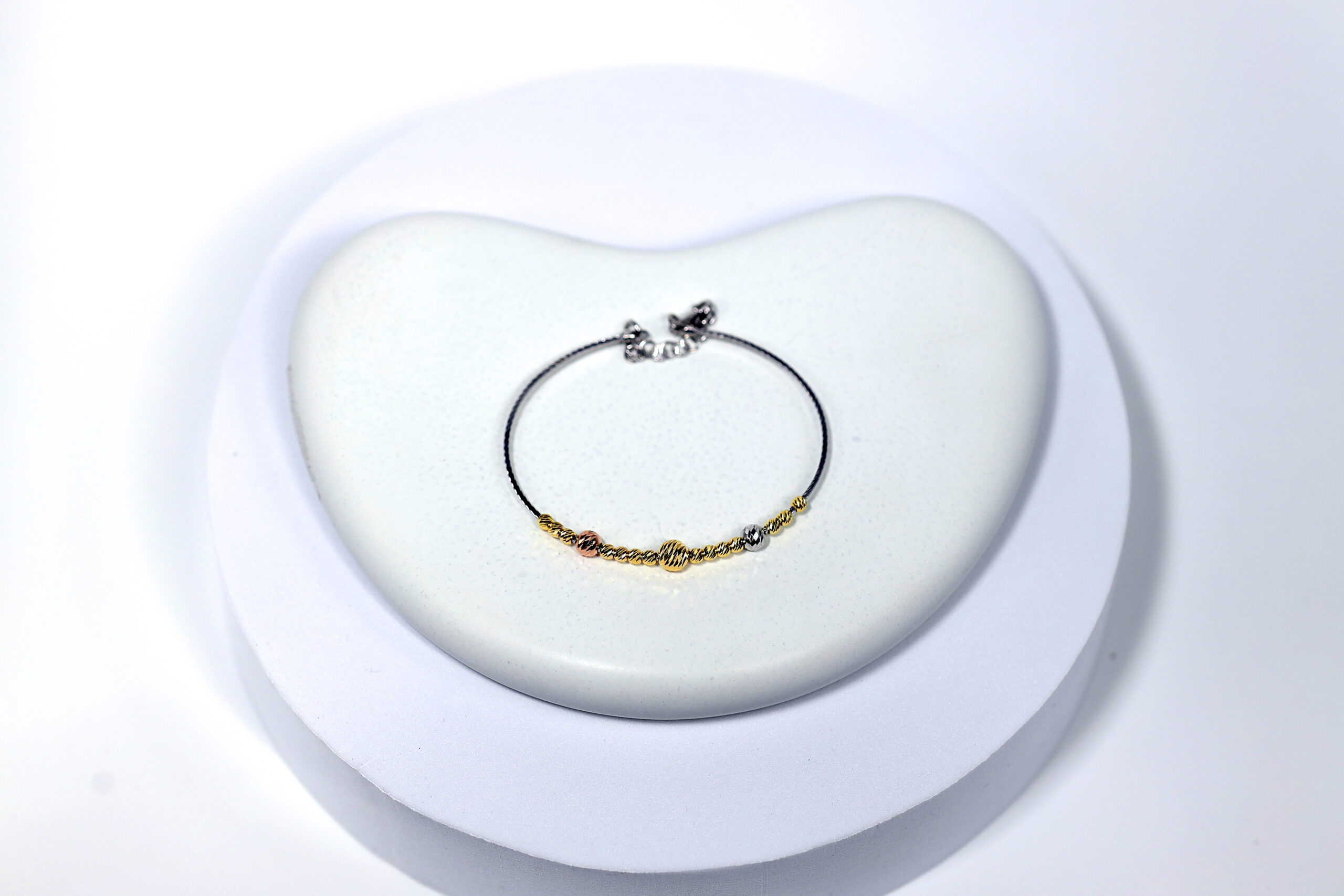 Tri-Tone Elegance Bracelet for Women – Pure 925 Silver - Image 2