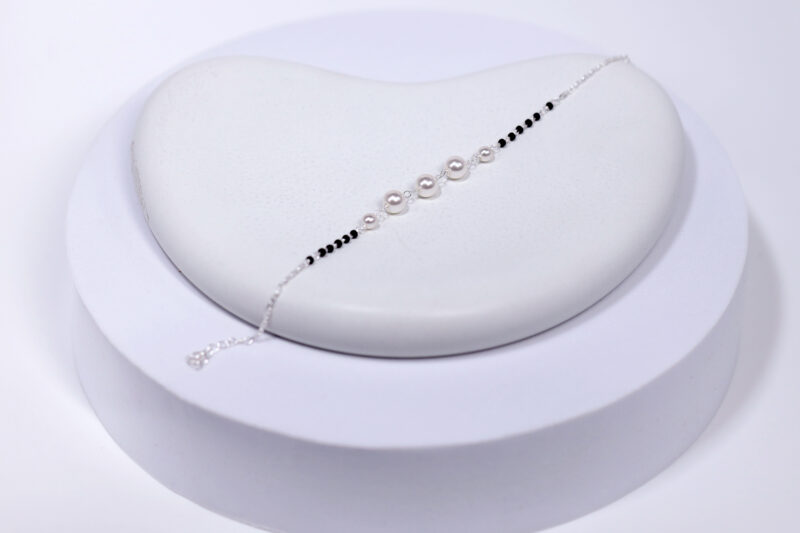 Pearl Moon Charm (Nazariya) Bracelet for Womens – Pure 925 Silver - Image 2