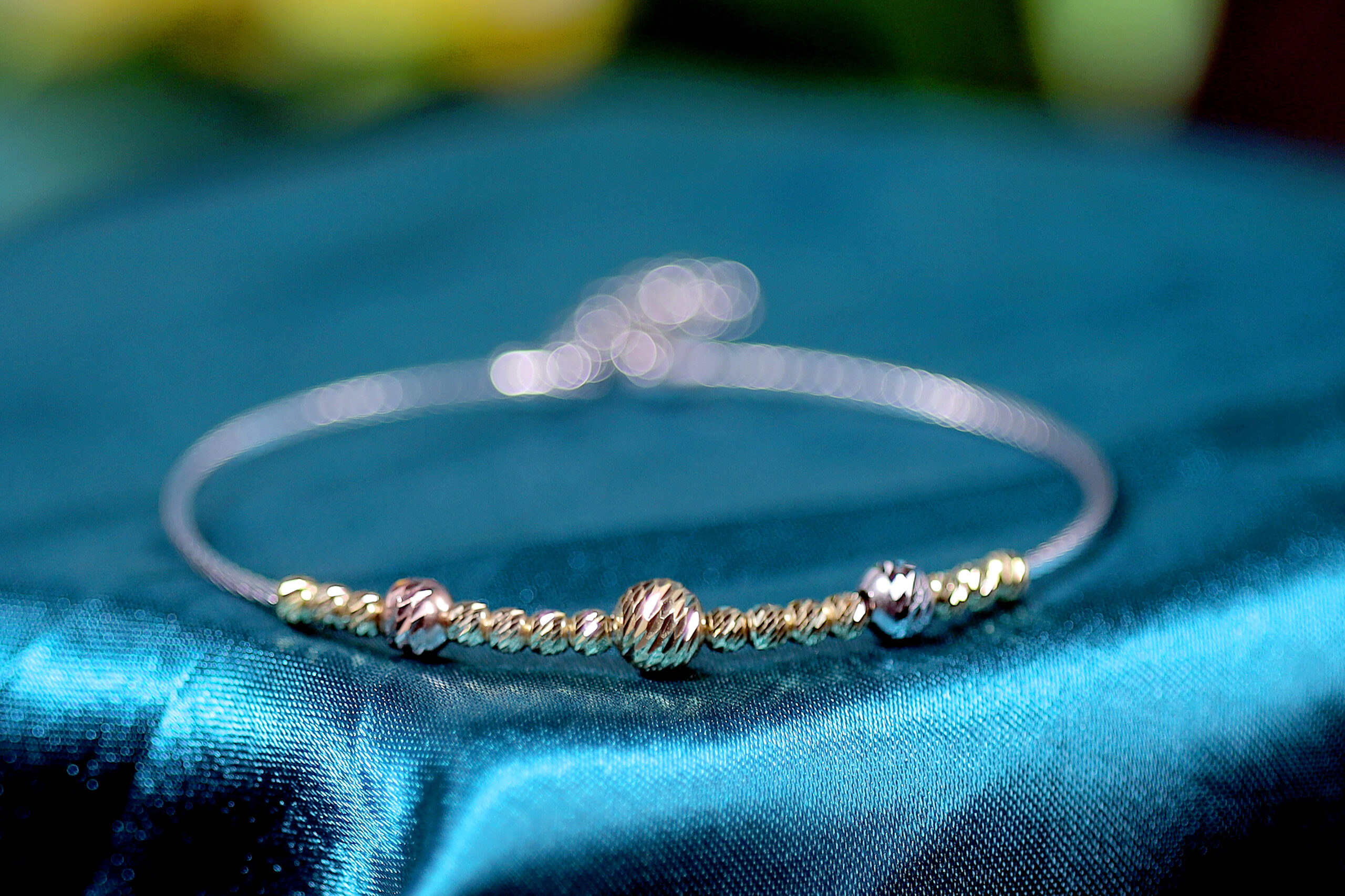 Tri-Tone Elegance Bracelet for Women – Pure 925 Silver