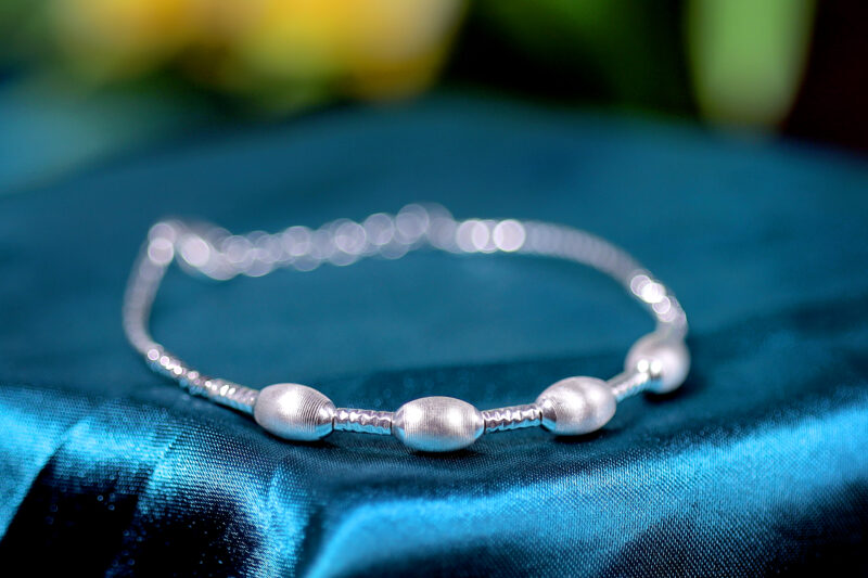 Satin Orbit Silver Bracelet for Women – Pure 925 Silver