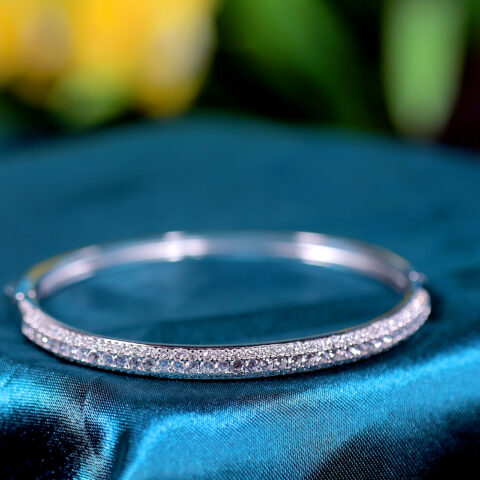 Lumié Glacielle Arc Silver & Stone Bracelet for womens – Pure 925 Silver