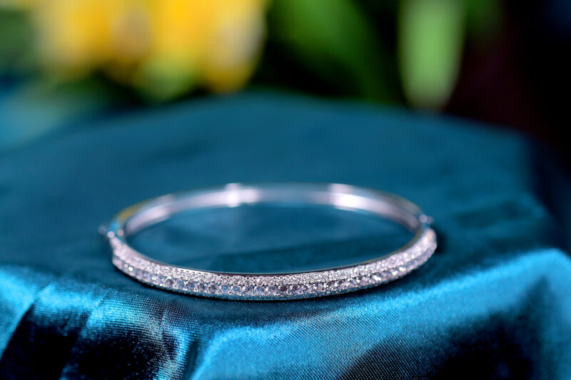 Lumié Glacielle Arc Silver & Stone Bracelet for womens – Pure 925 Silver