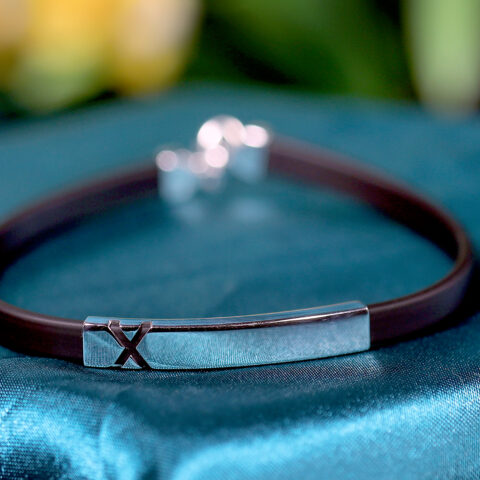 Obsidian X Bracelet for men – Pure 925 Silver