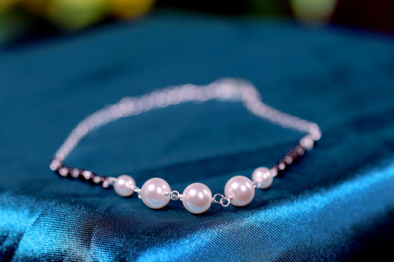 Pearl Moon Charm (Nazariya) Bracelet for Womens – Pure 925 Silver