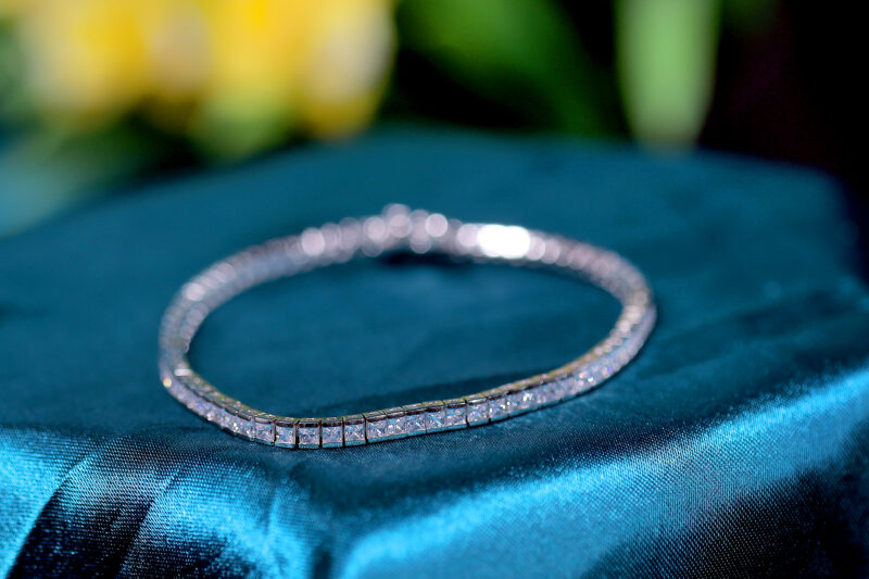 Crystelva Frost Strand Bracelet for womens – Pure 925 Silver
