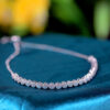 Shimmerline Glow Silver & Stone Bracelet for womens – Pure 925 Silver