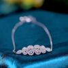 Rosette Silver Crystal Blossom Bracelet for Women – Pure 925 Silver