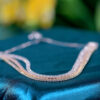 Étoile Glimmer Silver, Rose Gold & Golden Chain & Stone Bracelet for womens – Pure 925 Silver