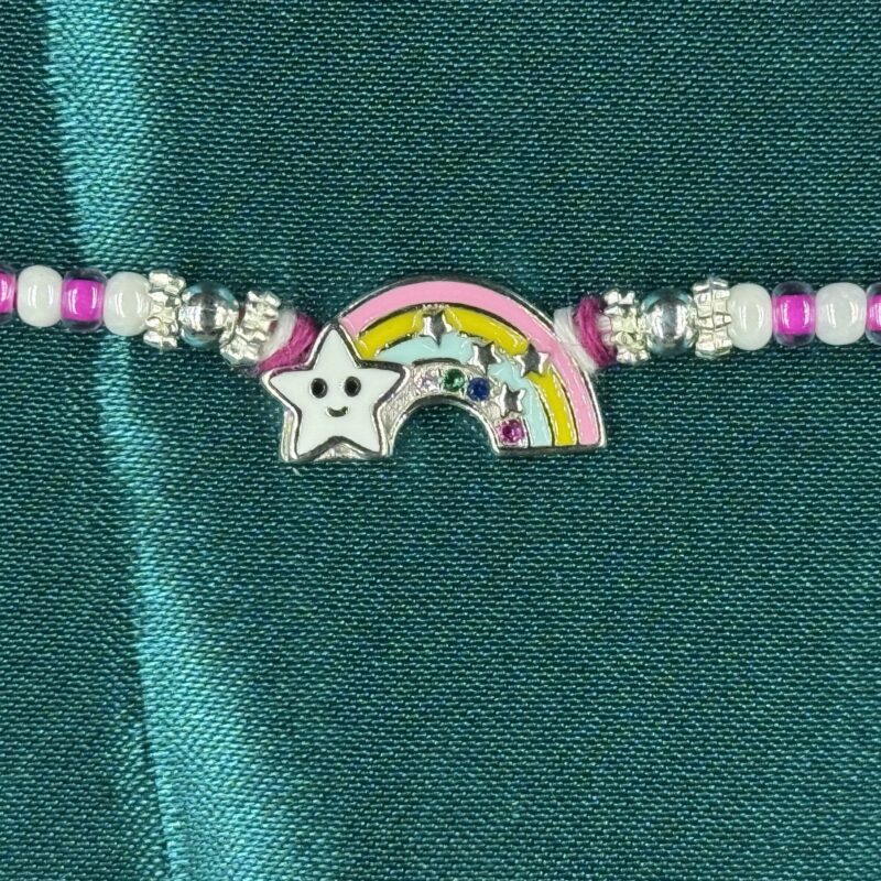 Rainbow Magic Glow Silver Rakhi for Kids – Pure 925 Silver - Image 2