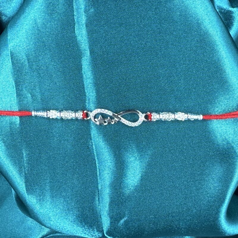 Starry Infinity Silver Rakhi – Pure 925 Silver