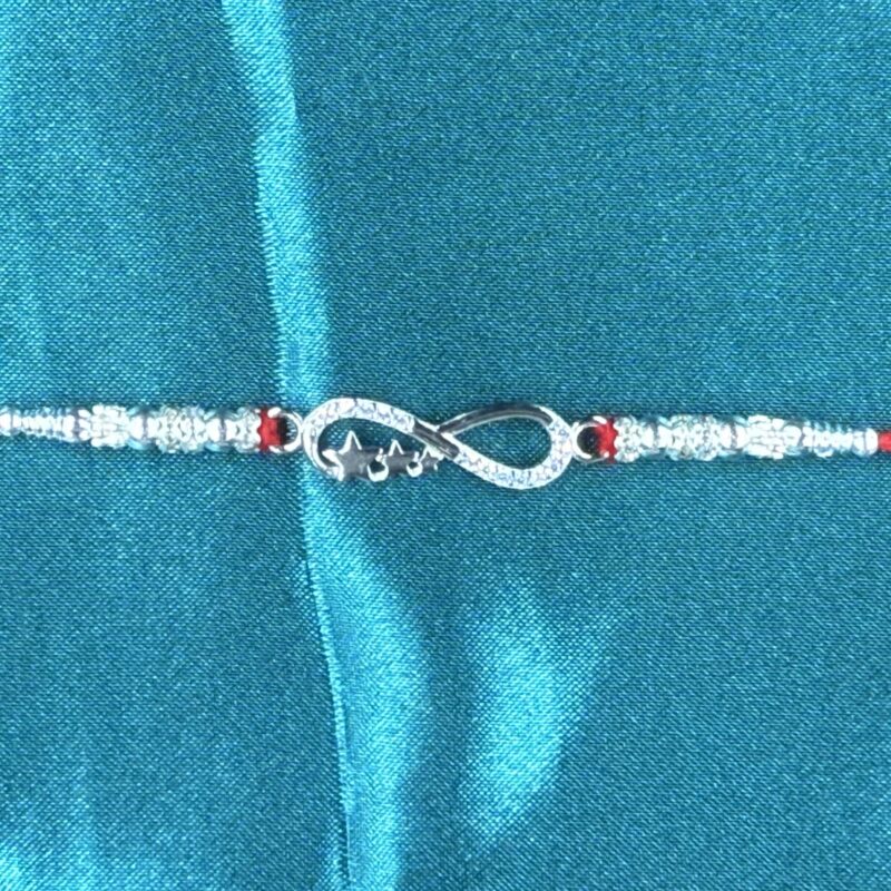 Starry Infinity Silver Rakhi – Pure 925 Silver - Image 3