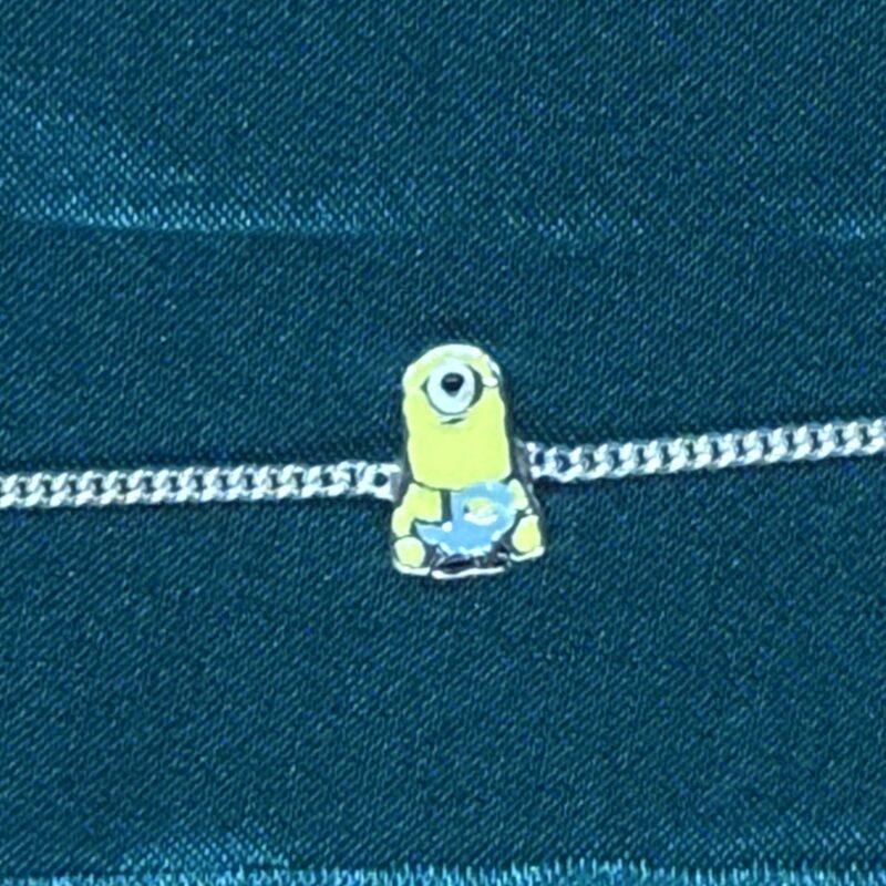 Carl The One-Eyed Minion Silver Rakhi for Kids – Pure 925 Silver - Image 3