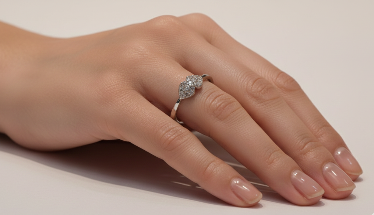 Modern Bezel Ring for womens – Pure 925 Silver