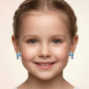 Playful Blue Dolphin: 925 Pure Kids Silver Earrings
