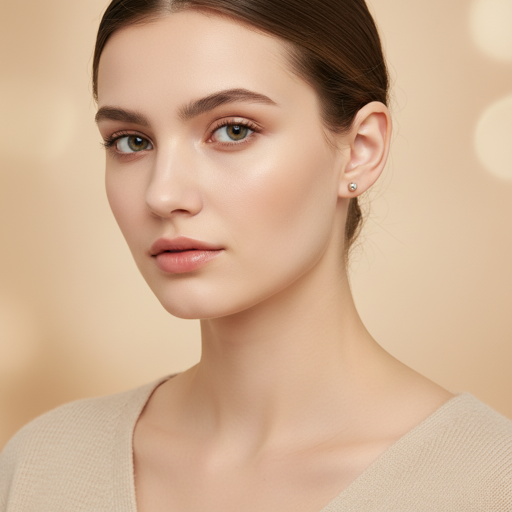 Essential Silver Ball Studs Earrings for womens – Pure 925 Silver - Image 2